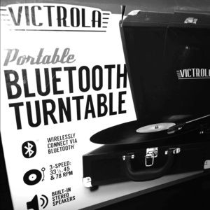 Victrola Record Player & 3 records